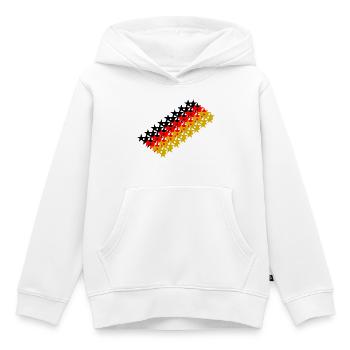 Sterne Deutschlandflagge Sportveranstaltungen - Kinder Premium Organic Hoodie - Weiß - Vorne - AI Model Kid Female (0cm)