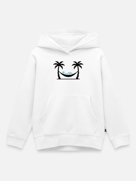 Hängematte Zwei Palmen - Kinder Premium Organic Hoodie - Weiß