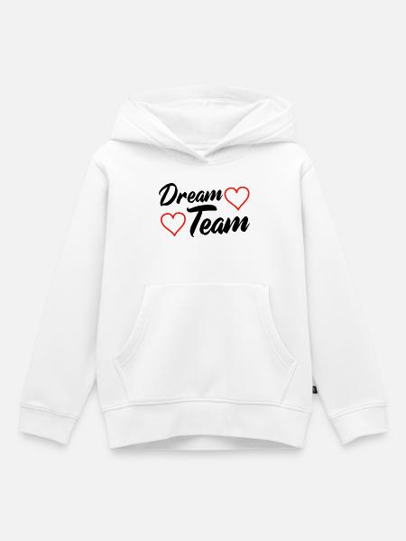 Dream Team - Kinder Premium Organic Hoodie - Weiß