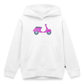 Roller Dots Dots Spring Italie Joie de vivre - Sweat Premium à capuche enfant bio - blanc - Devant - AI Model Kid Female (0cm)