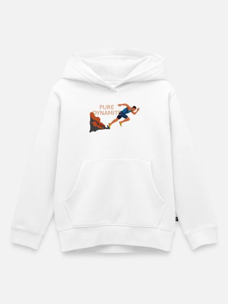 Pure Dynamite Sprint - Kinder Premium Organic Hoodie - Weiß