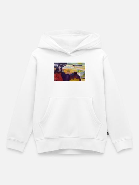 Abstrakte Stadtlandschaft - Kinder Premium Organic Hoodie - Weiß