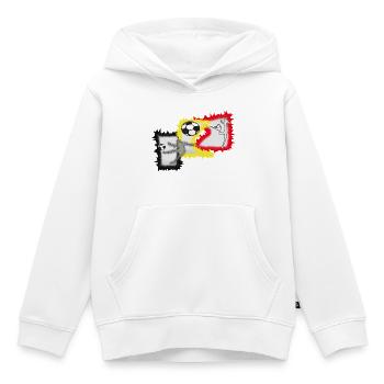 Kicker Fußball Stürmer  - Kinder Premium Organic Hoodie - Weiß - Vorne - AI Model Kid Female (0cm)