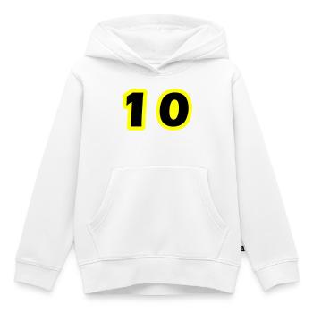 10 Symbole numérique - Sweat Premium à capuche enfant bio - blanc - Devant - AI Model Kid Female (0cm)