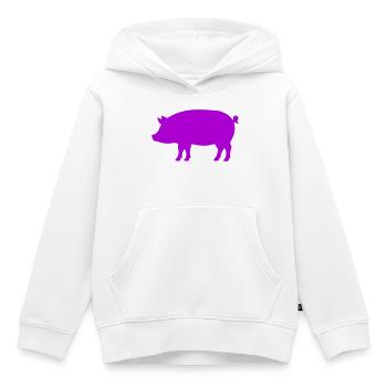Schwein Silhouette - Kinder Premium Organic Hoodie - Weiß - Vorne - AI Model Kid Female (0cm)