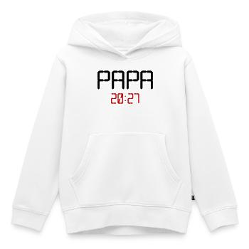 Baby Papa 2027 - Kinder Premium Organic Hoodie - Weiß - Vorne - AI Model Kid Female (0cm)