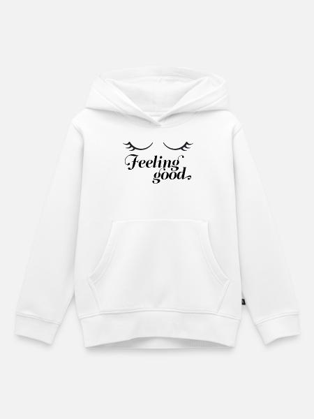 Traumhafte Wimpern-Silhouette - Kinder Premium Organic Hoodie - Weiß