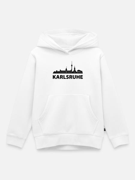 Karlsruhe Skyline - Kinder Premium Organic Hoodie - Weiß