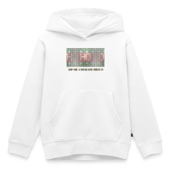 Ho Ho Ho - der Strick ist in der Wäsche - Kinder Premium Organic Hoodie - Weiß - Vorne - AI Model Kid Female (0cm)