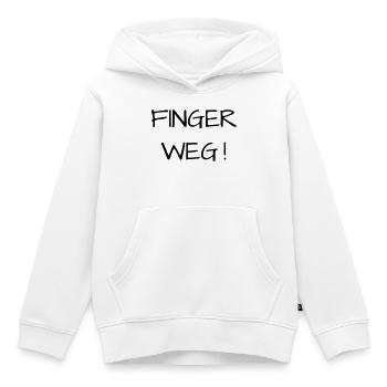 Finger weg! - Kinder Premium Organic Hoodie - Weiß - Vorne - AI Model Kid Female (0cm)