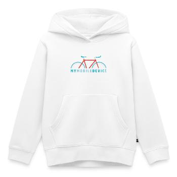 Fixie - My Mobile Device is my Single Speed Bike - Kids Premium Organic Hoodie - white - Front - AI Model Kid Female (0cm)