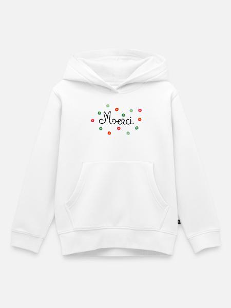 Vielen Dank - Kinder Premium Organic Hoodie - Weiß