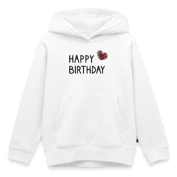 ALLES GUTE ZUM GEBURTSTAG. ALLES GUTE ZUM GEBURTSTAG. - Kinder Premium Organic Hoodie - Weiß - Vorne - AI Model Kid Female (0cm)
