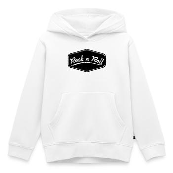 Rock n Roll Schild Shape - Kinder Premium Organic Hoodie - Weiß - Vorne - AI Model Kid Female (0cm)