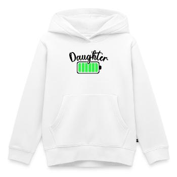 Neon-Balken-Equalizer-Muster - Kinder Premium Organic Hoodie - Weiß - Vorne - AI Model Kid Female (0cm)