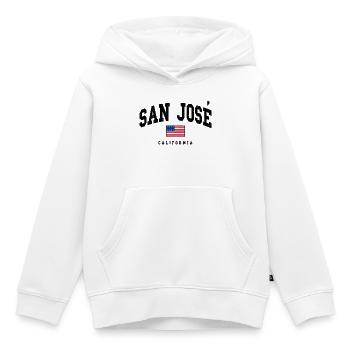 San José Kalifornien USA Flaggenmotiv - Kinder Premium Organic Hoodie - Weiß - Vorne - AI Model Kid Female (0cm)