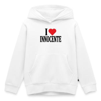t-shirt J’adore Innocente idée cadeau t-shirt - Sweat Premium à capuche enfant bio - blanc - Devant - AI Model Kid Female (0cm)