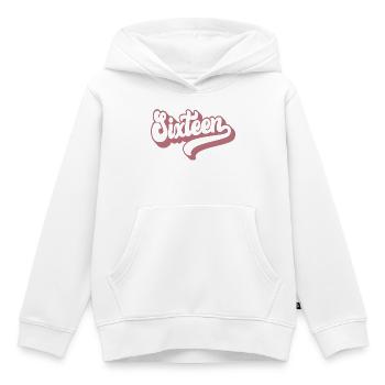 Seize 16e anniversaire pour les filles de 16 ans - Sweat Premium à capuche enfant bio - blanc - Devant - AI Model Kid Female (0cm)