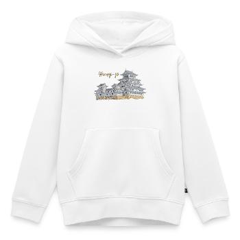 Château de Himeji-jo, Japon, préfecture de Hyogo, dessin - Sweat Premium à capuche enfant bio - blanc - Devant - AI Model Kid Female (0cm)