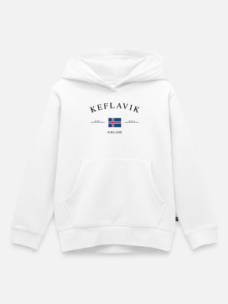 Keflavík Island – Urlaub Souvenir & Geschenk - Kinder Premium Organic Hoodie - Weiß