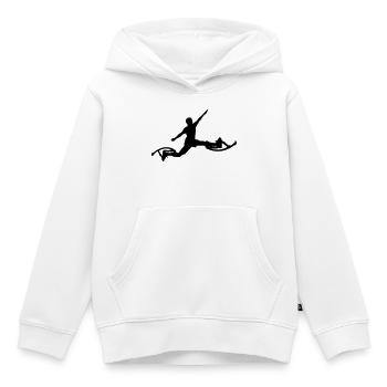 Sauter - Sweat Premium à capuche enfant bio - blanc - Devant - AI Model Kid Female (0cm)