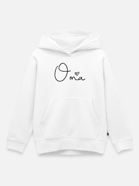 Oma - Kinder Premium Organic Hoodie - Weiß