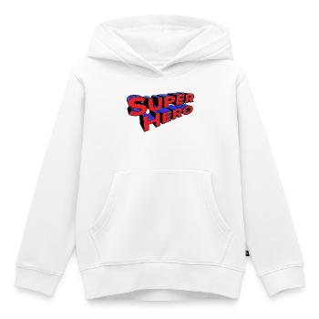 Superhelden-Aussage - Kinder Premium Organic Hoodie - Weiß - Vorne - AI Model Kid Female (0cm)