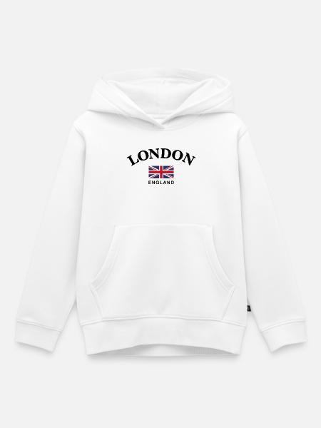 London, England - Kinder Premium Organic Hoodie - Weiß