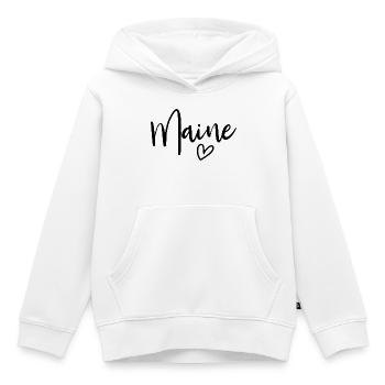 Cœur du Maine Amour des Femmes Maine - Sweat Premium à capuche enfant bio - blanc - Devant - AI Model Kid Female (0cm)