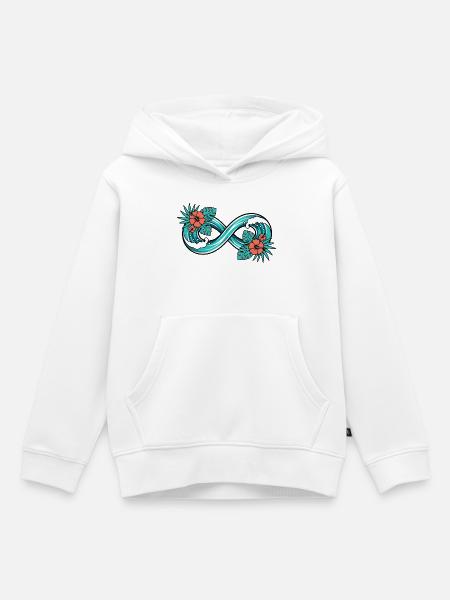 Unendliche Tropenwelle - Kinder Premium Organic Hoodie - Weiß