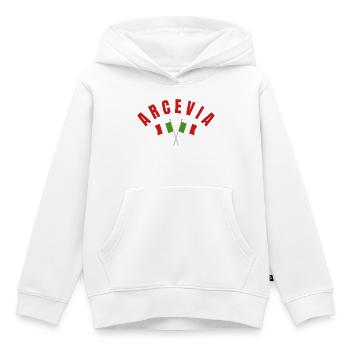Arcevia: Italienische Flaggen - Kinder Premium Organic Hoodie - Weiß - Vorne - AI Model Kid Female (0cm)