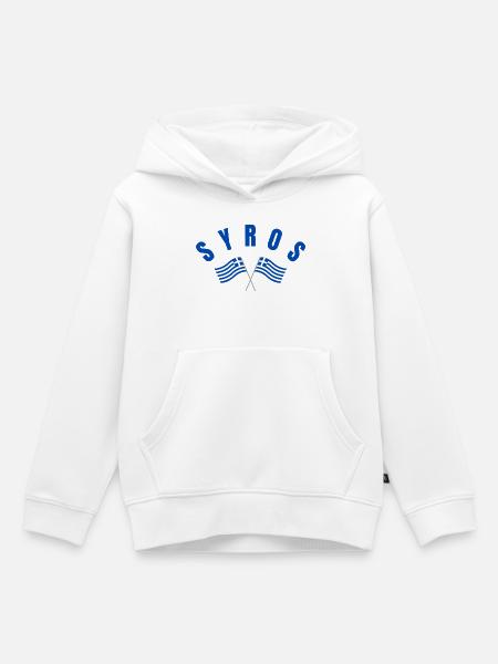 Syrosische griechische Flaggen - Kinder Premium Organic Hoodie - Weiß