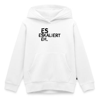 Es Eskaliert eh... - Kinder Premium Organic Hoodie - Weiß - Vorne - AI Model Kid Female (0cm)
