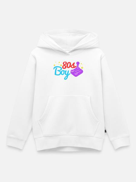 80er Jahre Junge - Kinder Premium Organic Hoodie - Weiß