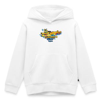 Sommergleiter Krokodil mit Schlauchboot - Kinder Premium Organic Hoodie - Weiß - Vorne - AI Model Kid Female (0cm)