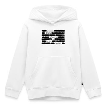 Zurückgehaltene Informationen sollen die Verwirrun - Kinder Premium Organic Hoodie - Weiß - Vorne - AI Model Kid Female (0cm)