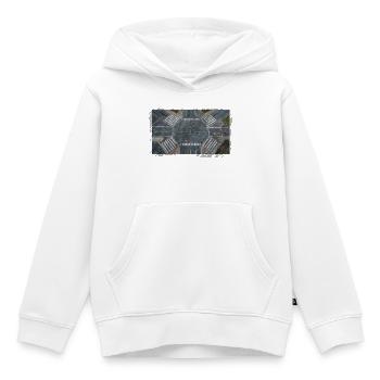 Géométrie des intersections urbaines - Sweat Premium à capuche enfant bio - blanc - Devant - AI Model Kid Female (0cm)