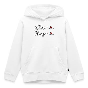 Shire-Pferd mit Herz - Kinder Premium Organic Hoodie - Weiß - Vorne - AI Model Kid Female (0cm)