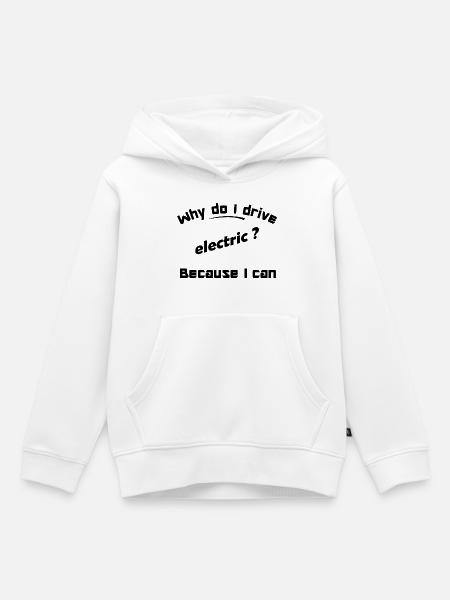 Elektrische Autos - Kinder Premium Organic Hoodie - Weiß