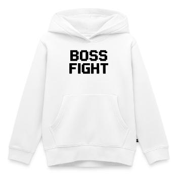 Endgegner Fight Pixel Schriftzug - Kinder Premium Organic Hoodie - Weiß - Vorne - AI Model Kid Female (0cm)