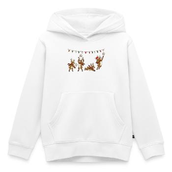 Volleyball Weihnachten Rentiere Wichtelgeschenk - Kinder Premium Organic Hoodie - Weiß - Vorne - AI Model Kid Female (0cm)