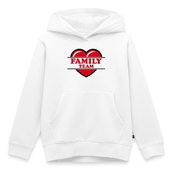 Family Team (Familie / Herz / Liebe / Love / R 2C) - Kinder Premium Organic Hoodie - Weiß - Vorne - AI Model Kid Female (0cm)