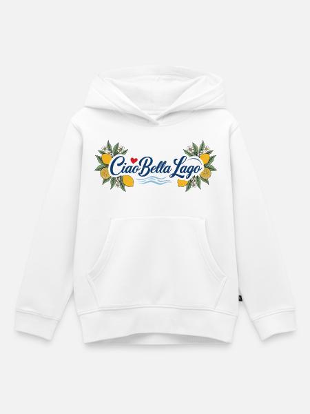 Ciao Bella Lago Zitronen - Kinder Premium Organic Hoodie - Weiß
