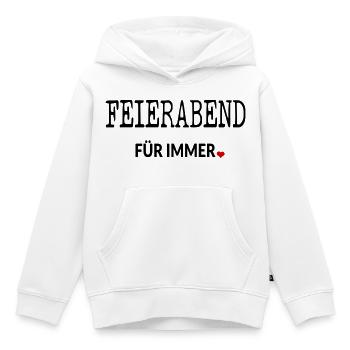 Ruhestand Rente Feierabend - Kinder Premium Organic Hoodie - Weiß - Vorne - AI Model Kid Female (0cm)
