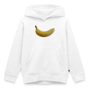 Banane - Sweat Premium à capuche enfant bio - blanc - Devant - AI Model Kid Female (0cm)