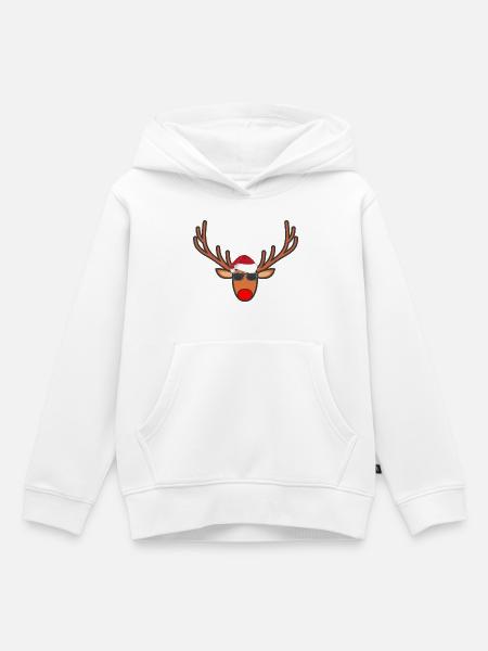 Rentier - Kinder Premium Organic Hoodie - Weiß