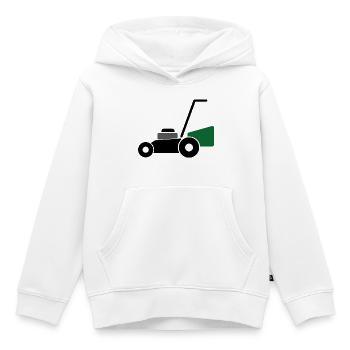 Tondeuses à gazon - Sweat Premium à capuche enfant bio - blanc - Devant - AI Model Kid Female (0cm)