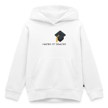 Master of Disaster mit Graduierungshut - Kinder Premium Organic Hoodie - Weiß - Vorne - AI Model Kid Female (0cm)