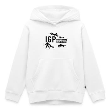 IGP Hundesport - Black - Kinder Premium Organic Hoodie - Weiß - Vorne - AI Model Kid Female (0cm)