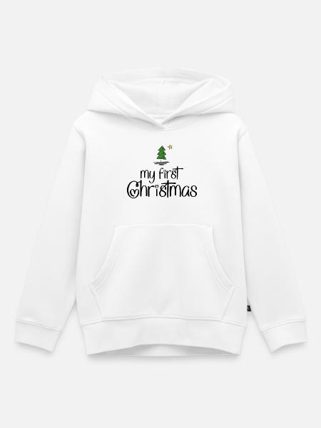My first Christmas - Kinder Premium Organic Hoodie - Weiß